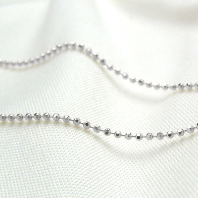 ホワイトゴールドカットボール45cm0.8mmアップ