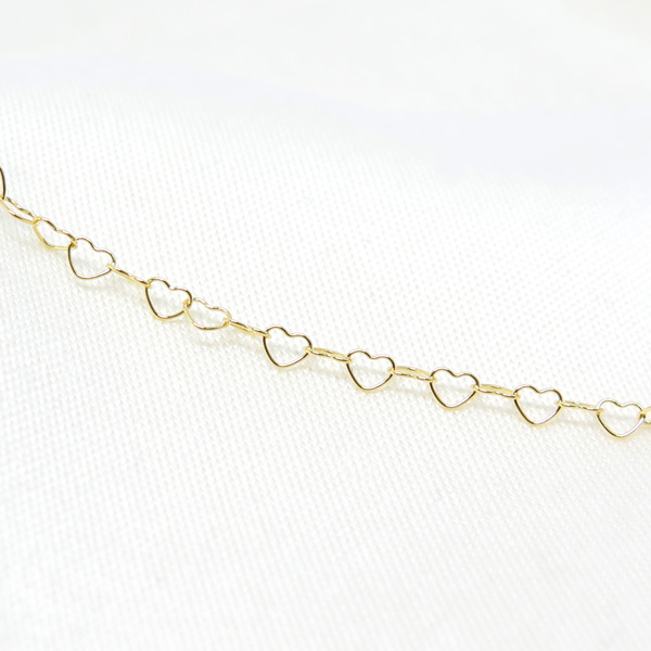 イエローゴールドハート40cm2.0mmアップ